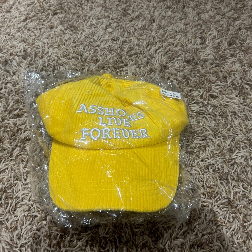 A**holes Live Forever Corduroy Strap back Hat - New in packaging